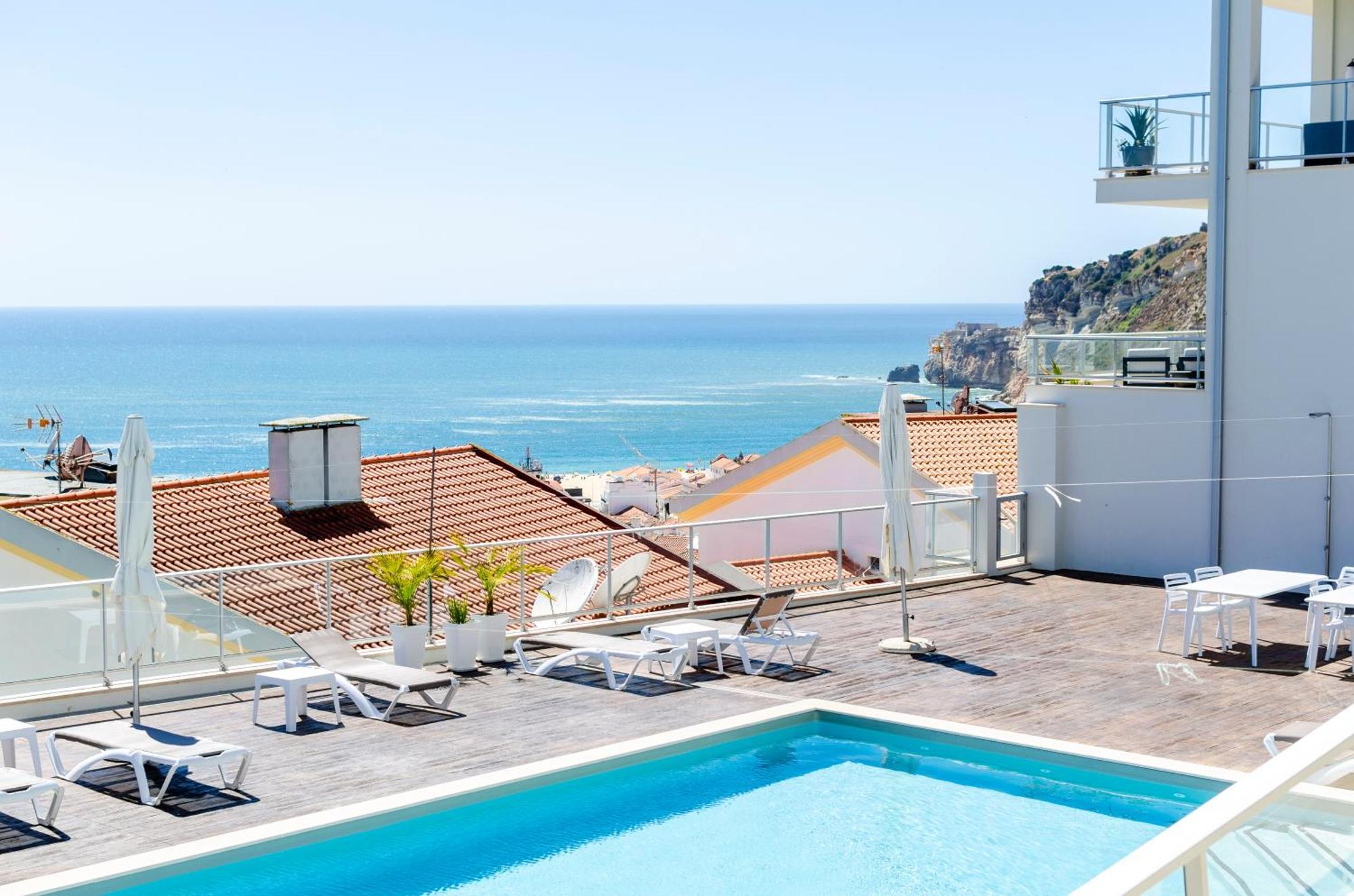 Panoramic Views - Terrace, Sea Views & Pool Apartment Nazaré Exterior photo